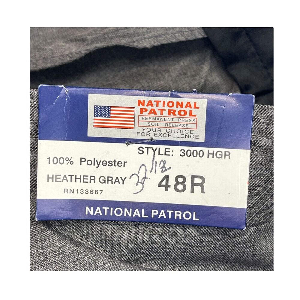 National Patrol Security Twill Pants Men's 48 Regular Heather Gray High-Rise - Picture 2 of 7